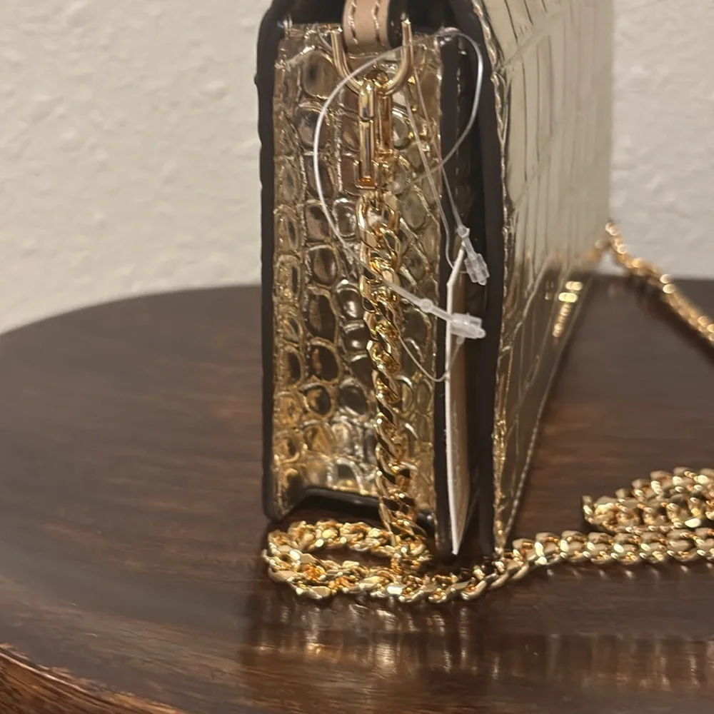 Michael Kors Metallic Gold Croc-Embossed - Picture 5 of 11